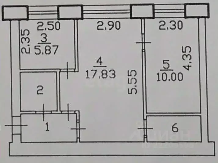 2-к кв. Белгородская область, Старый Оскол ул. Ленина, 27 (42.05 м) - Фото 1