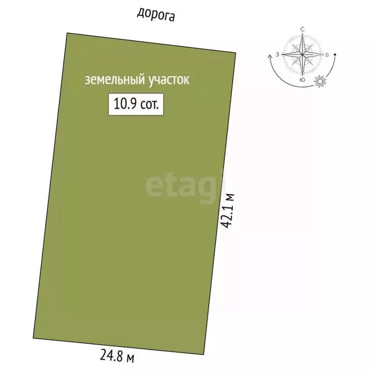 Участок в Вологодская область, пос. Ермаково  (10.9 сот.) - Фото 2