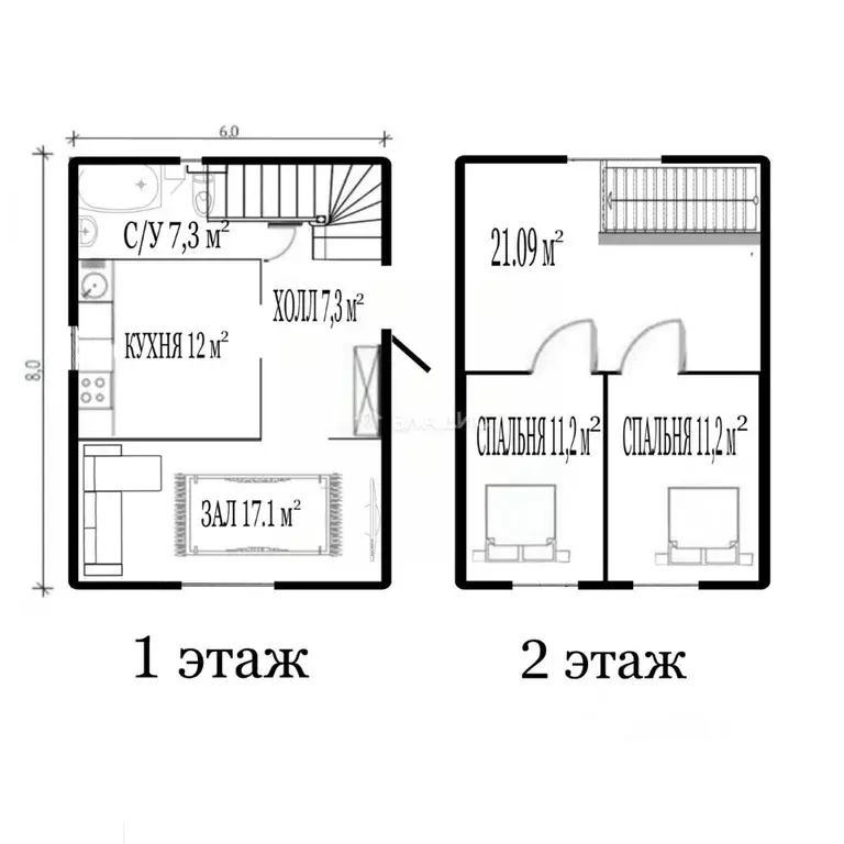 Дом в Башкортостан, Уфа Дружба-2 СНО, 32 (89 м) - Фото 2
