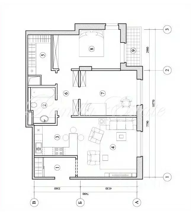 3-к кв. Москва ул. Екатерины Будановой, 5 (80.0 м) - Фото 2