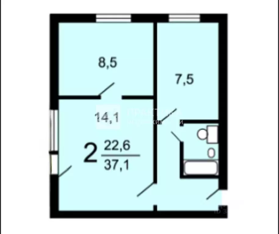 2-к кв. Москва Туристская ул., 2К1 (45.0 м) - Фото 2