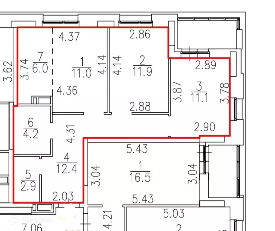 Продаётся 3-к квартира, 59.5 м - Фото 1