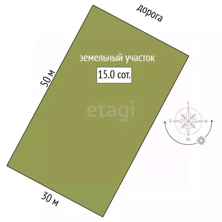 Участок в Кемеровская область, Березовский ул. Фестивальная, 12 (15.0 ... - Фото 2
