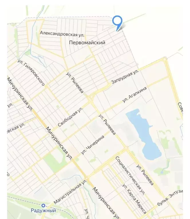 Участок в Тамбовская область, пос. Первомайский, Майский мкр ул. ... - Фото 2