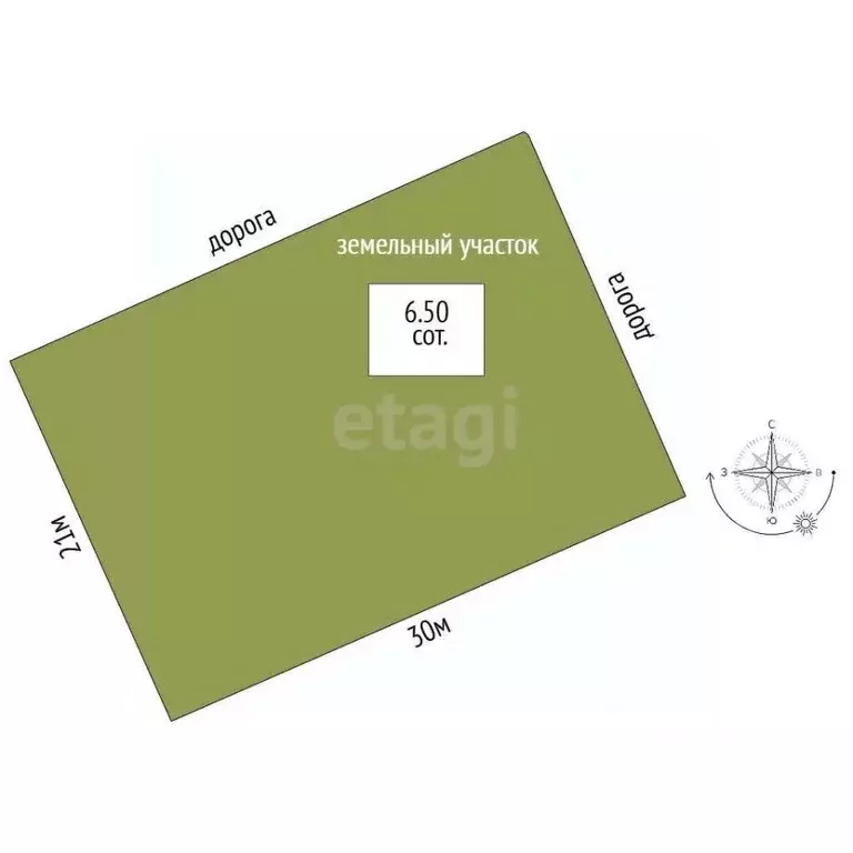 Участок в Тамбовская область, Тамбовский муниципальный округ, ... - Фото 2