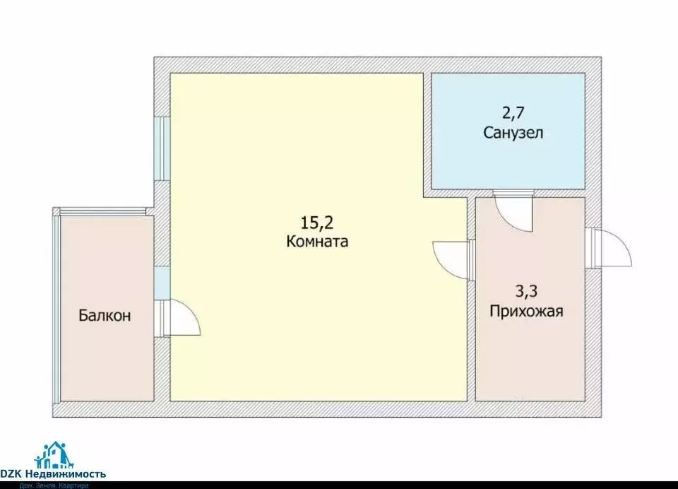 Квартира-студия: аул Новая Адыгея, Бжегокайская улица, 90/3к4 (23 м) - Фото 0