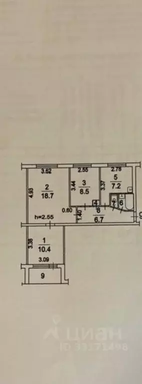 3-к кв. Московская область, Люберцы городской округ, Малаховка пгт ул. ... - Фото 2