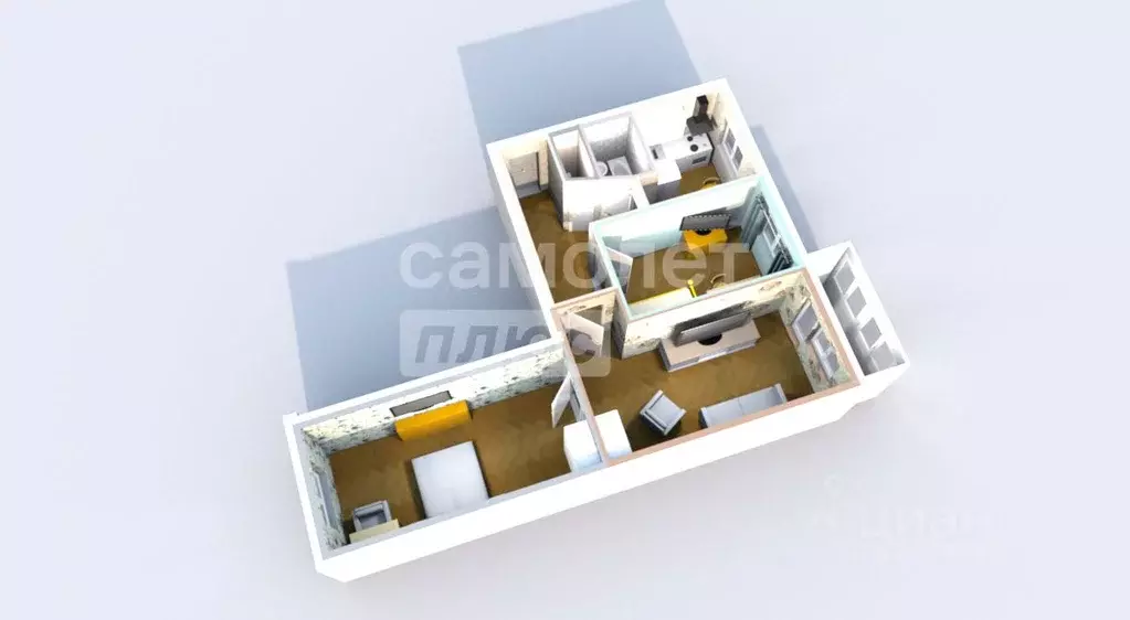 3-к кв. Татарстан, Зеленодольск ул. Рогачева, 17 (59.3 м) - Фото 2