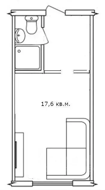 Студия Красноярский край, Красноярск Новая ул., 32 (17.0 м) - Фото 0