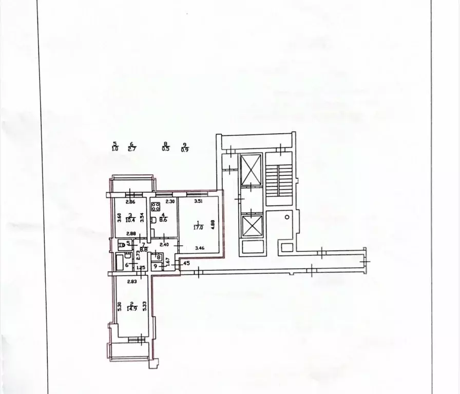 3-к кв. Санкт-Петербург Новосмоленская наб., 1 (64.8 м) - Фото 2