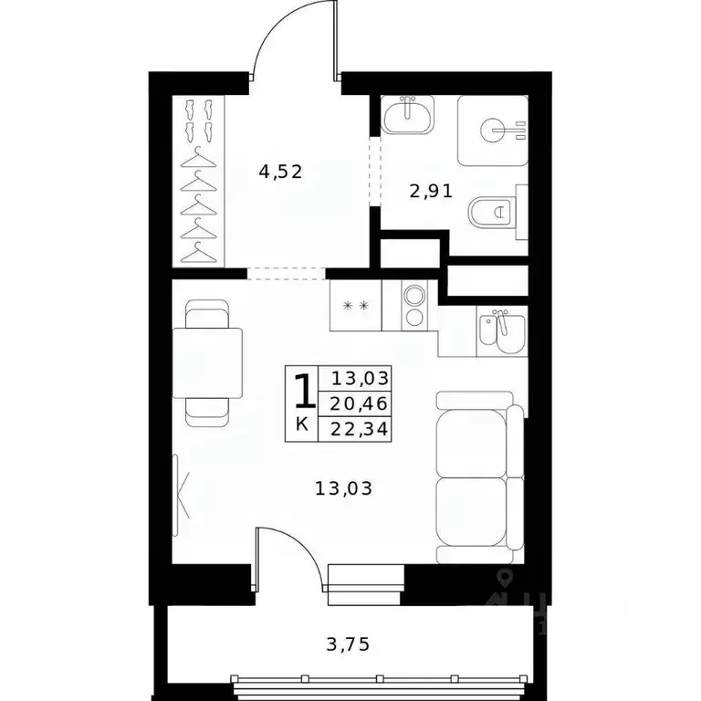 Студия Нижегородская область, Нижний Новгород Ленгородок мкр, Мед ... - Фото 0