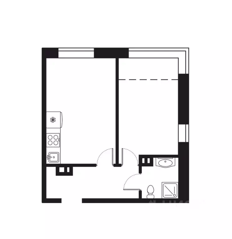 2-к кв. Иркутская область, Иркутск наб. Верхняя (43.35 м) - Фото 0