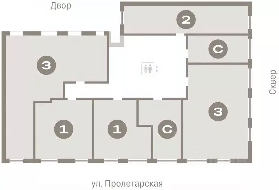 Студия Курганская область, Курган Центральный жилрайон, Дом Кино жилой ... - Фото 2
