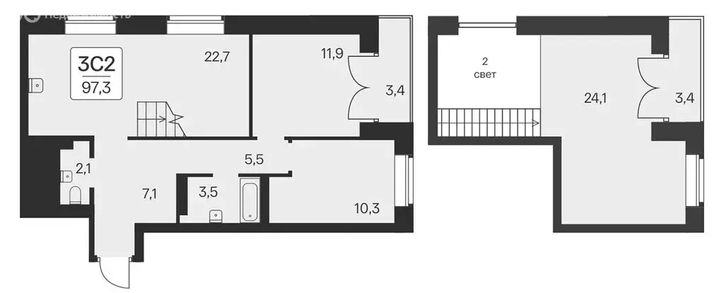 3-комнатная квартира: Новосибирск, ЖК Расцветай на Красном (90.5 м) - Фото 0