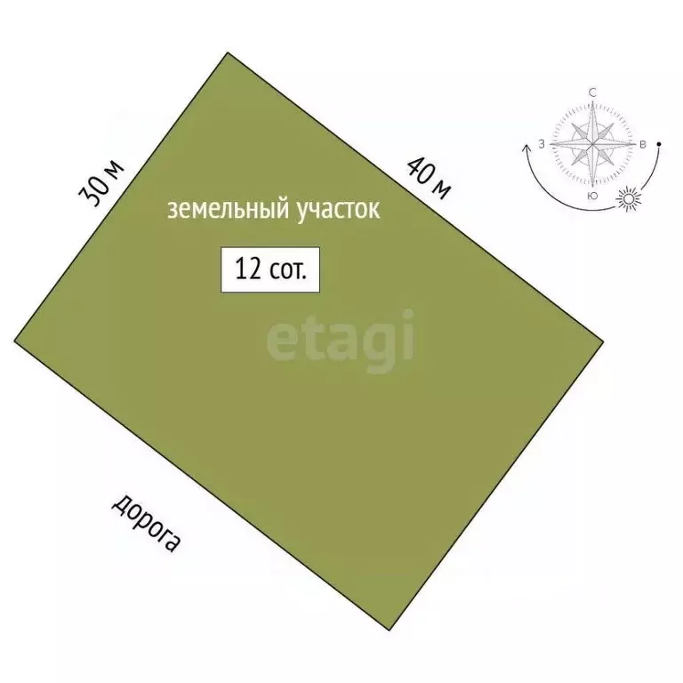 Участок в Мордовия, Кочкуровский район, с. Воеводское  (12.0 сот.) - Фото 1