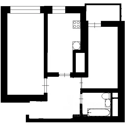 2-к кв. Татарстан, Казань ул. Новаторов, 8Б (59.9 м) - Фото 1