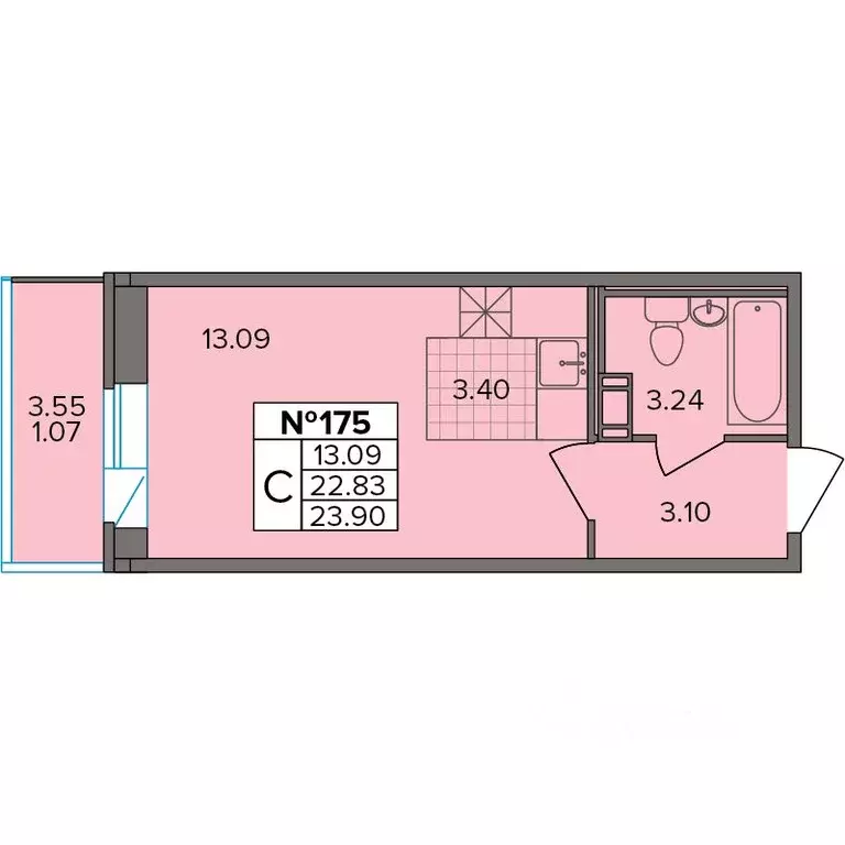 Студия Ленинградская область, Всеволожский район, д. Новое Девяткино, ... - Фото 1