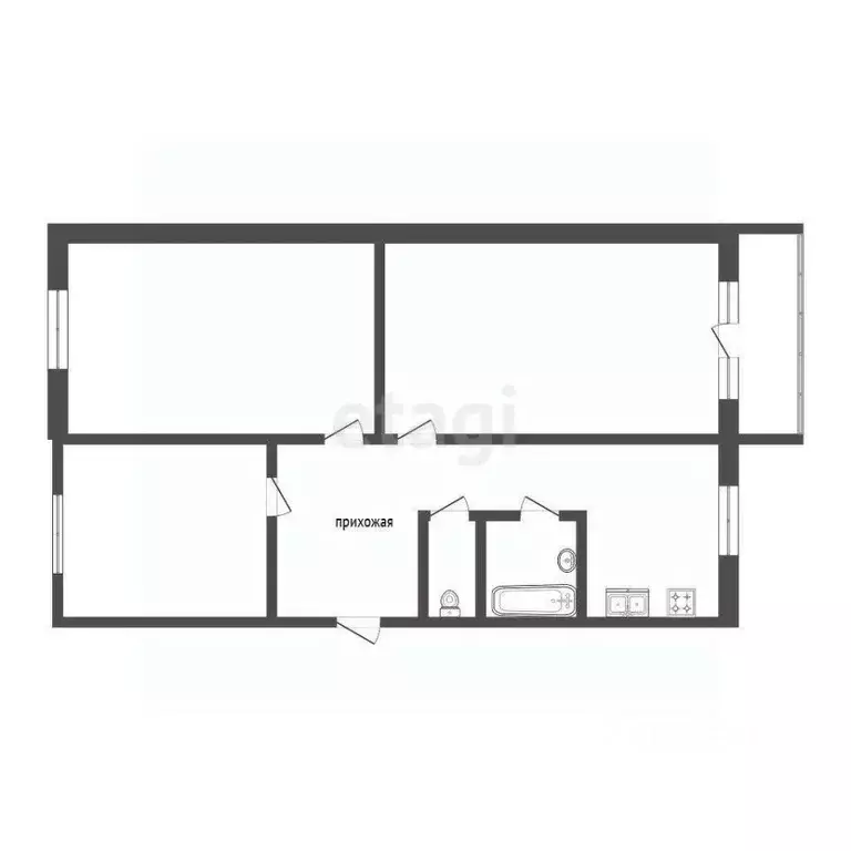 3-к кв. Челябинская область, Челябинск просп. Победы, 291А (61.8 м) - Фото 2