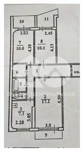 3-к кв. Новосибирская область, Искитим Индустриальный мкр, 54 (64.0 м) - Фото 1