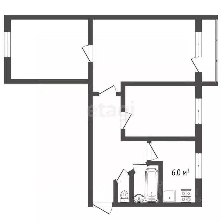3-к кв. Самарская область, Самара просп. Карла Маркса, 440 (59.1 м) - Фото 2
