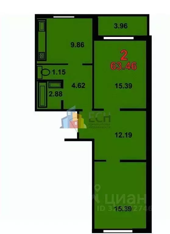 2-к кв. Московская область, Люберцы городской округ, д. Островцы, ... - Фото 2