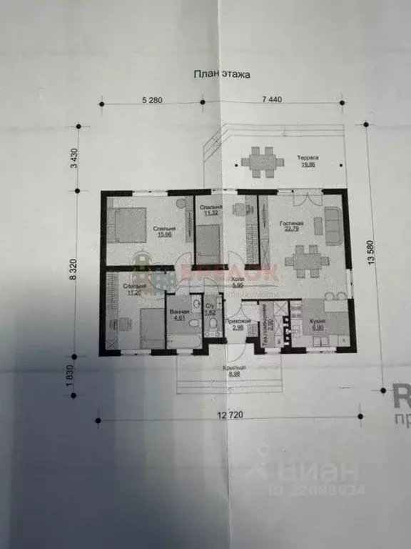 Дом в Ростовская область, Азовский район, Поселок Красный сад ул. ... - Фото 2