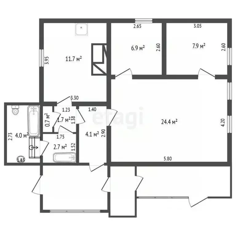 Дом в Кемеровская область, Анжеро-Судженск Шоссейная ул., 41 (69 м) - Фото 2