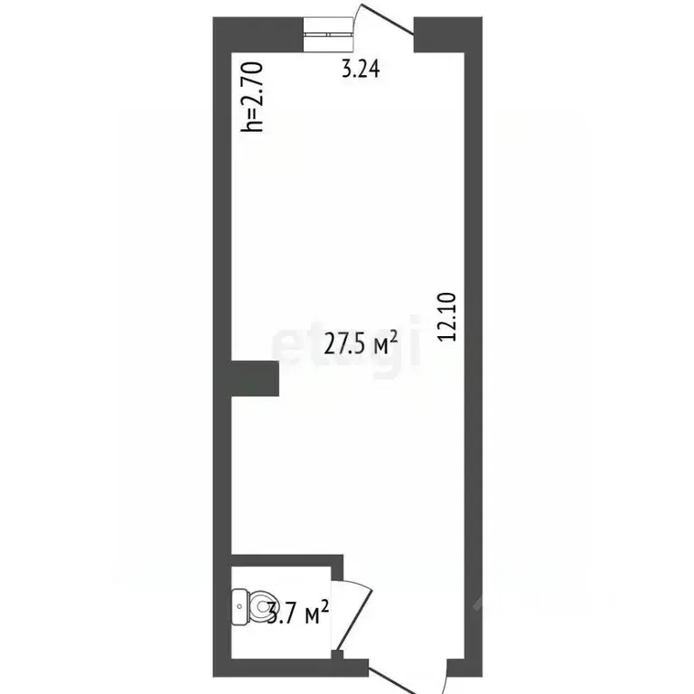 Торговая площадь в Ставропольский край, Пятигорск ул. Акопянца (29 м) - Фото 2