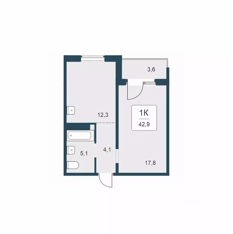 1-к кв. Новосибирская область, Новосибирск ул. Сибиряков-Гвардейцев, ... - Фото 1