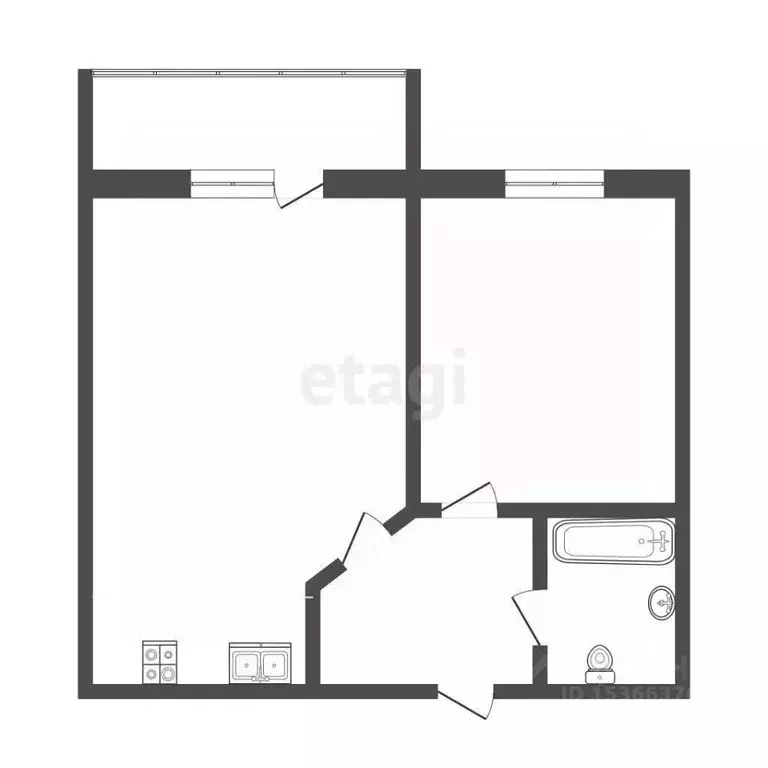 1-к кв. Тюменская область, Тобольск 10-й мкр, 63В (48.2 м) - Фото 2