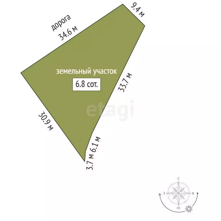 Участок в Севастополь Троллейбусник-2 садоводческое товарищество, 1к4 ... - Фото 2