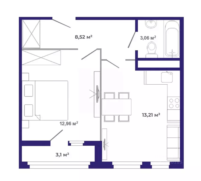 1-к кв. Иркутская область, Иркутский муниципальный округ, Маркова рп, ... - Фото 1