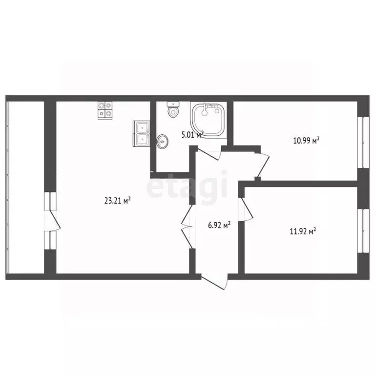 3-к кв. Белгородская область, Белгородский район, Разумное рп ул. ... - Фото 1