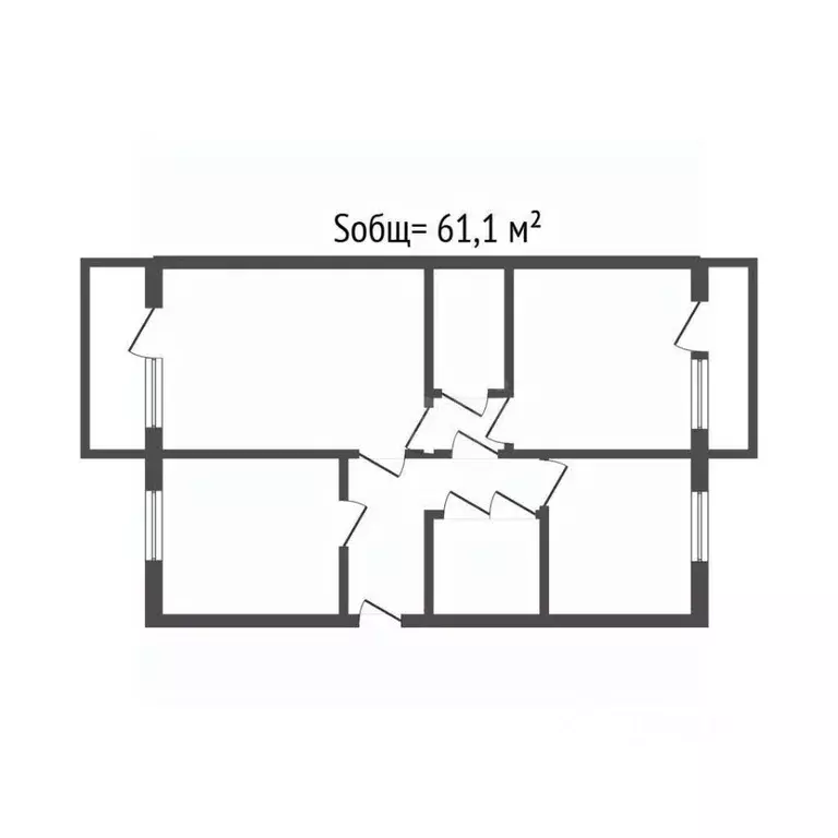 3-к кв. Брянская область, Карачев ул. Горького, 2А (61.1 м) - Фото 2