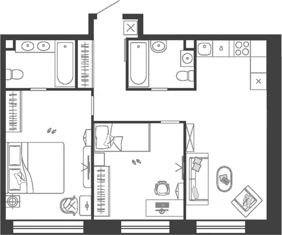 2-к кв. Москва Автозаводская ул., вл23 (66.2 м) - Фото 2