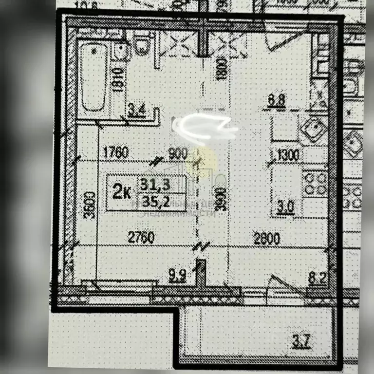 2-к кв. Иркутская область, Иркутск ул. Томсона, 3/2 (35.4 м) - Фото 1