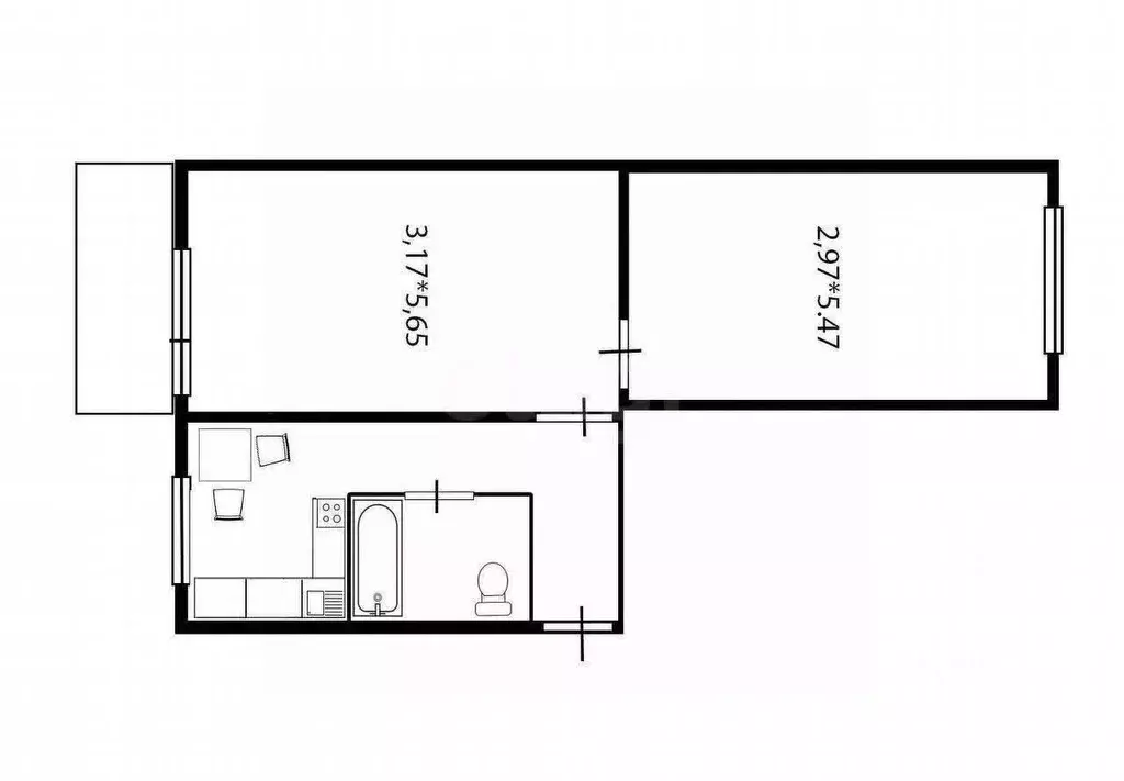 2-к кв. Алтайский край, Бийск пер. Владимира Мартьянова, 144 (48.4 м) - Фото 2