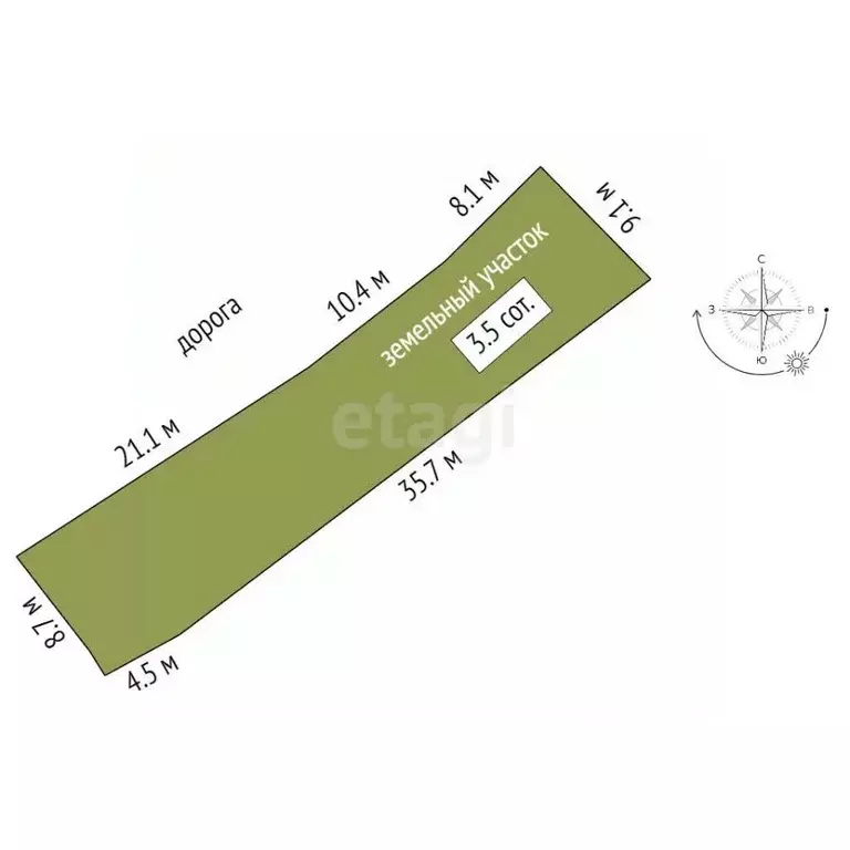 Участок в Крым, Алушта  (3.5 сот.) - Фото 1