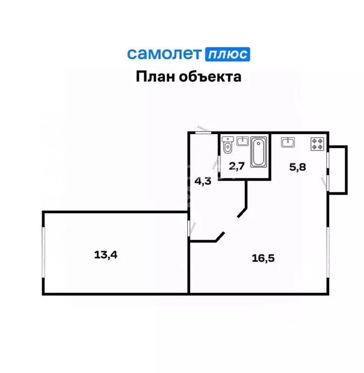 2-к кв. Свердловская область, Екатеринбург ул. Чайковского, 82к1 (43.7 ... - Фото 1