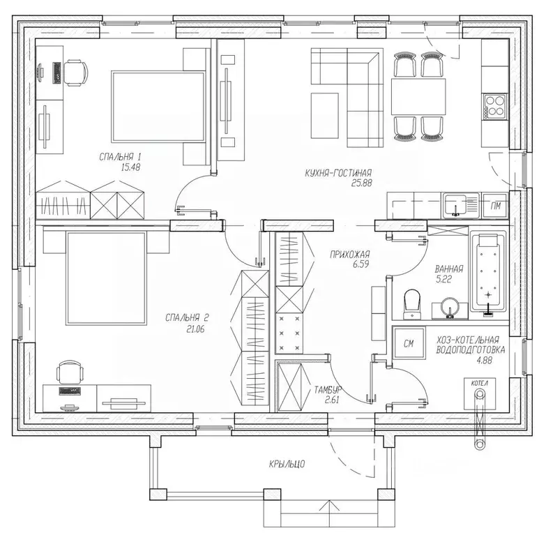 Дом в Томская область, Томский район, с. Корнилово  (90 м) - Фото 2