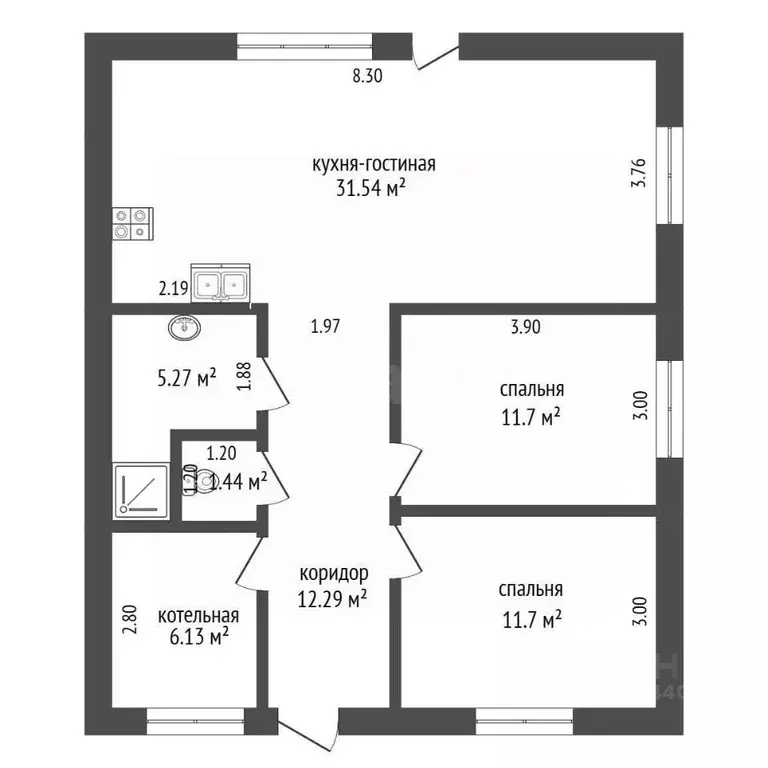 Дом в Тюменская область, Тюменский муниципальный округ, д. Молчанова  ... - Фото 2