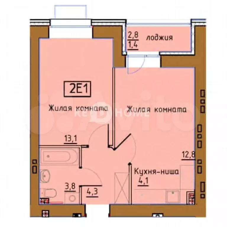 2-к. квартира, 38 м, 8/9 эт. - Фото 0