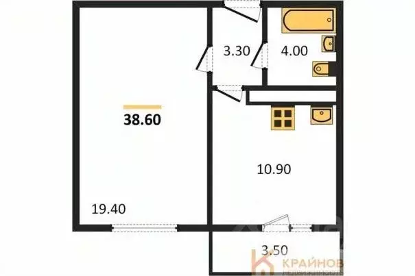 1-к кв. Воронежская область, Воронеж ул. Шидловского, 26 (38.6 м) - Фото 0
