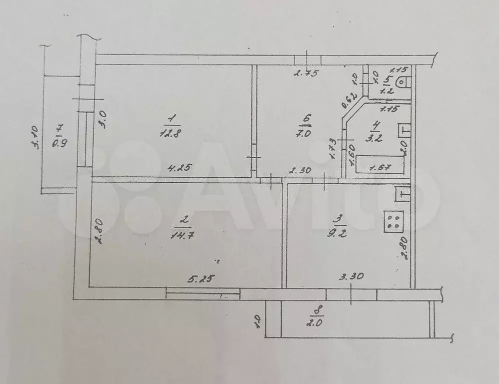 2-к. квартира, 51 м, 7/9 эт. - Фото 0