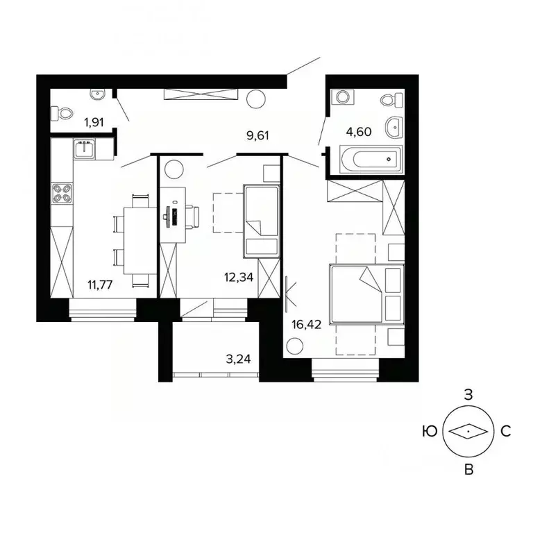 2-к кв. Свердловская область, Березовский бул. Малахитовый (60.3 м) - Фото 1