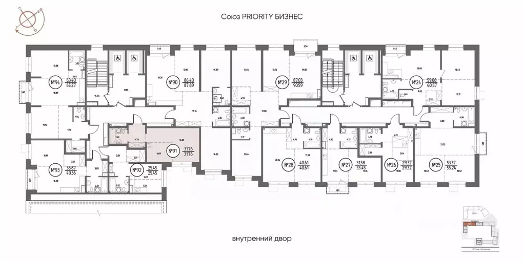 1-к кв. Иркутская область, Иркутск Макс жилой комплекс (31.76 м) - Фото 2