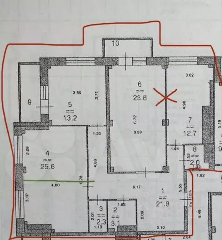 3-к кв. Нижегородская область, Нижний Новгород ул. Родионова, 25 ... - Фото 2