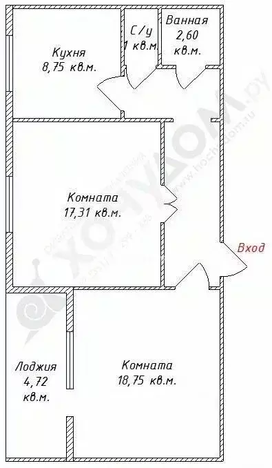 2-к кв. Челябинская область, Челябинск ул. Молодогвардейцев, 59 (50.1 ... - Фото 2