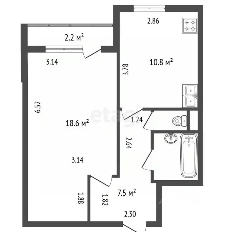 1-к кв. Санкт-Петербург Искровский просп., 19к1 (40.5 м) - Фото 2