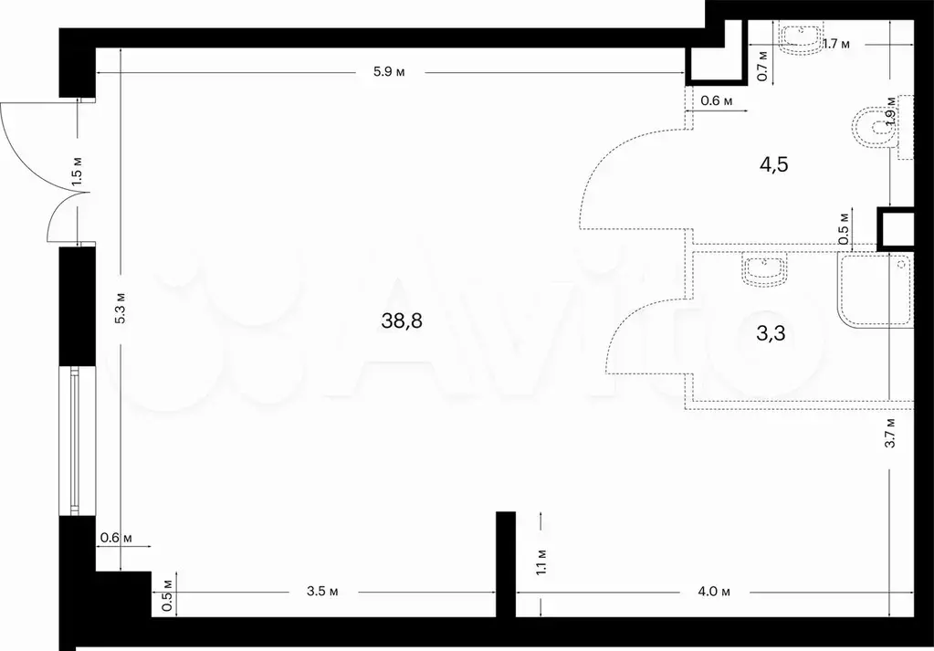 Продам помещение свободного назначения, 46.6 м - Фото 0